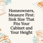 Decorative sink sizing title card illustration