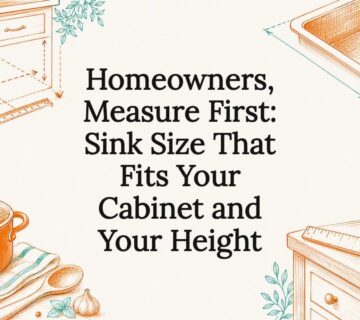 Decorative sink sizing title card illustration