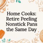 Decorative peeling pan title card illustration