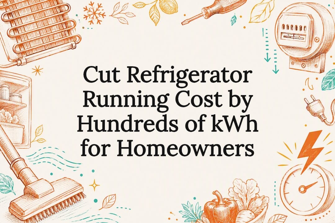 Decorative refrigerator energy savings title card