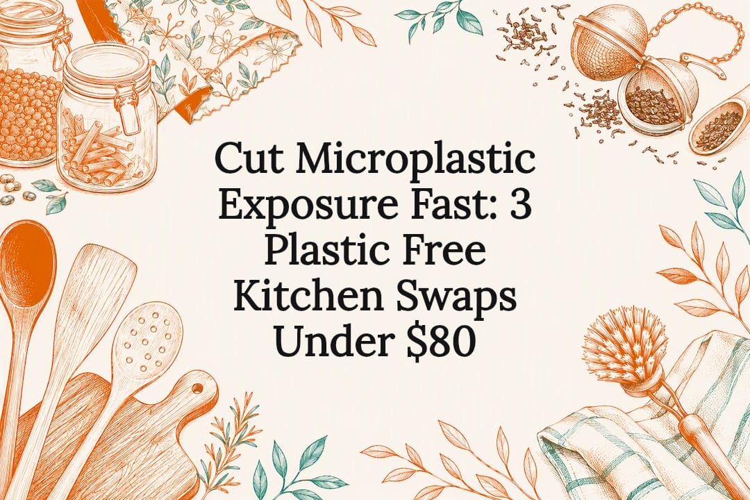 Decorative plastic free kitchen swap title card