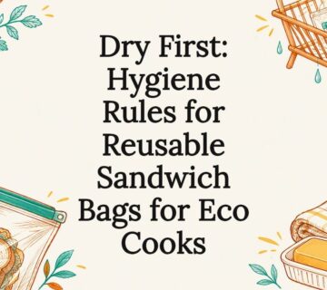 Decorative reusable bag hygiene title card