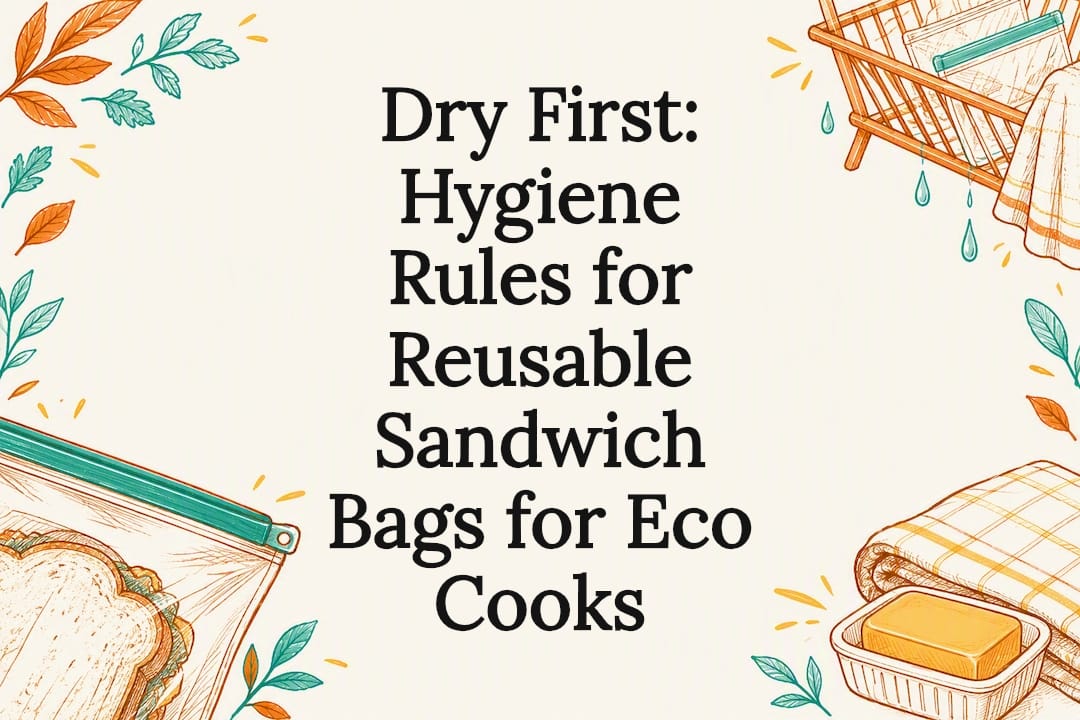 Decorative reusable bag hygiene title card