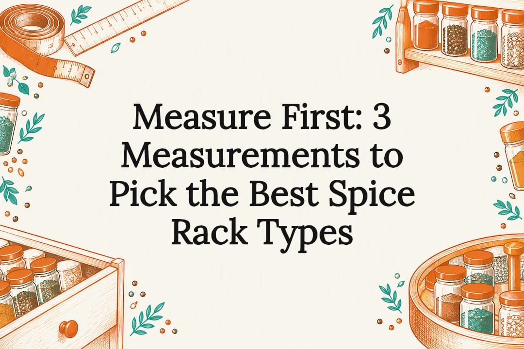 Decorative spice rack measurement title card