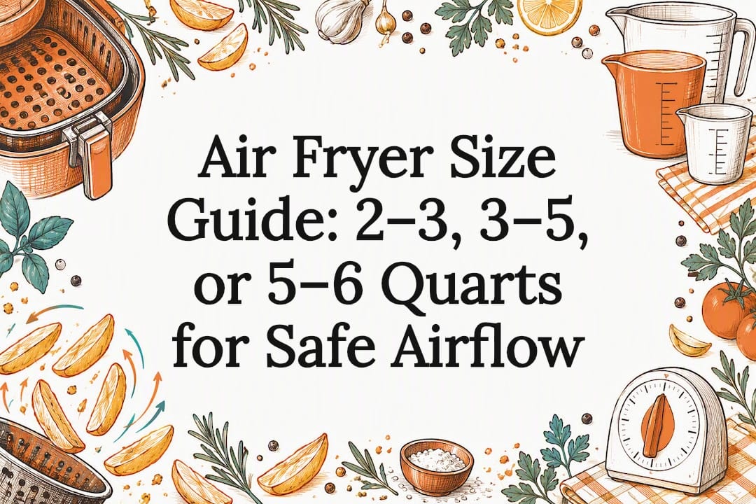 Air fryer size guide title card