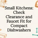 Decorative compact dishwasher measurement title card