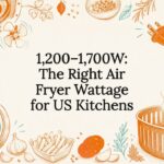 Decorative air fryer wattage guide title card