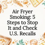 Decorative air fryer smoke safety title card