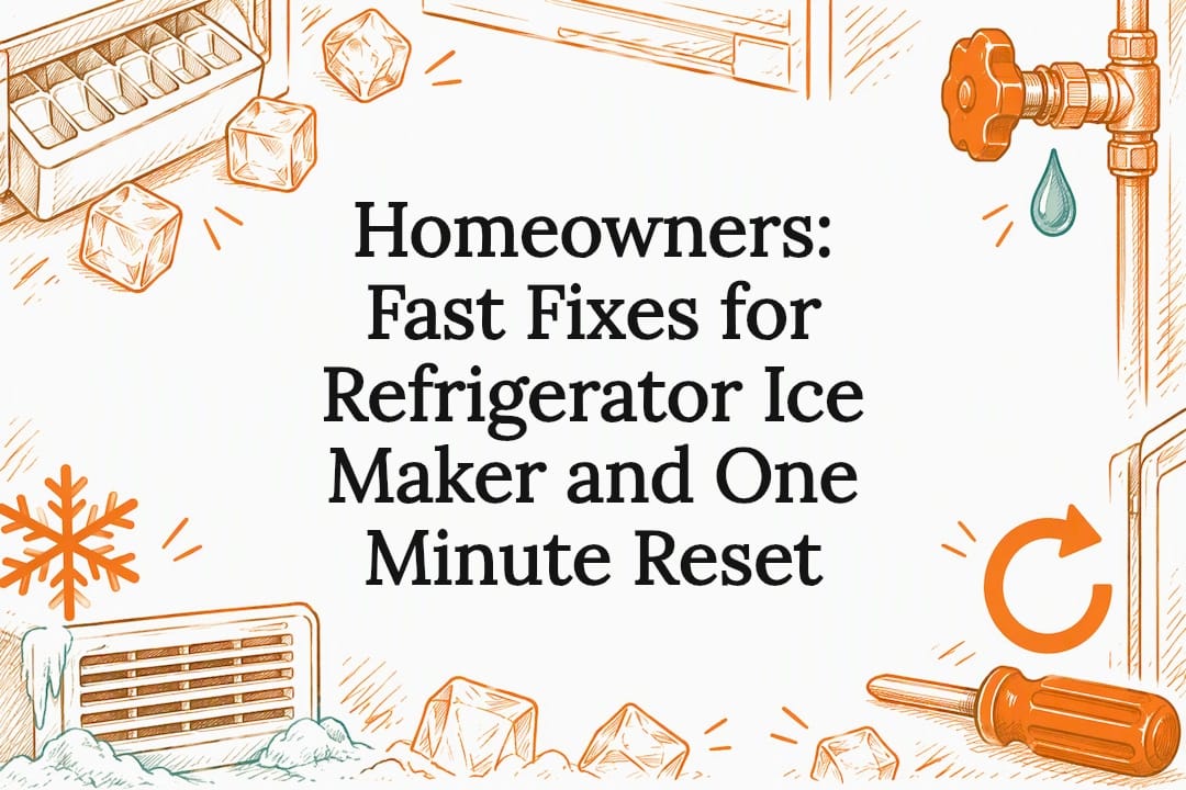 Decorative refrigerator ice maker title card