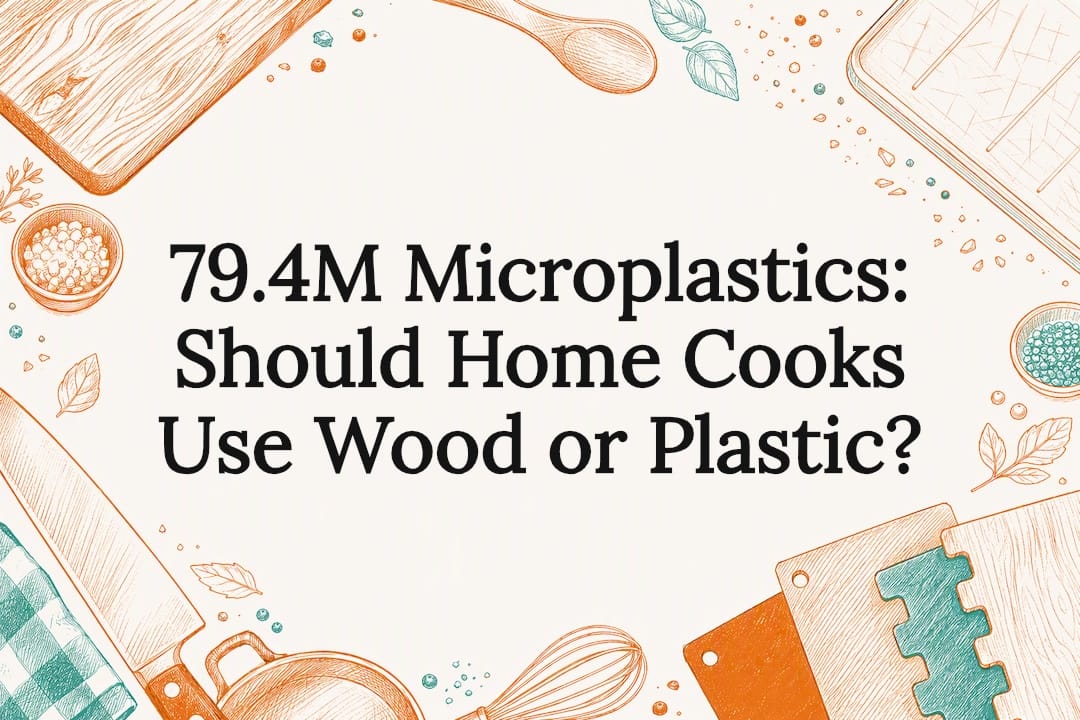 Wood and plastic cutting board title illustration