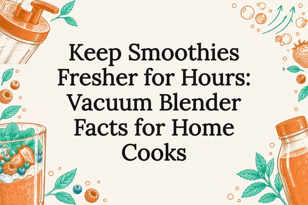 Decorative smoothie vacuum blending title card
