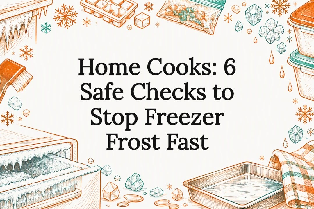 Decorative freezer frost safety title card