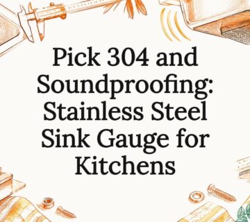 Decorative stainless sink gauge title card