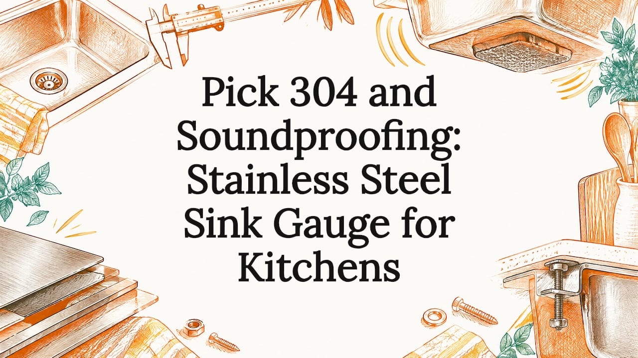 Decorative stainless sink gauge title card
