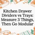 Sketch of kitchen drawer organizers