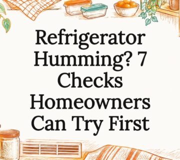 Hand drawn refrigerator title card illustration