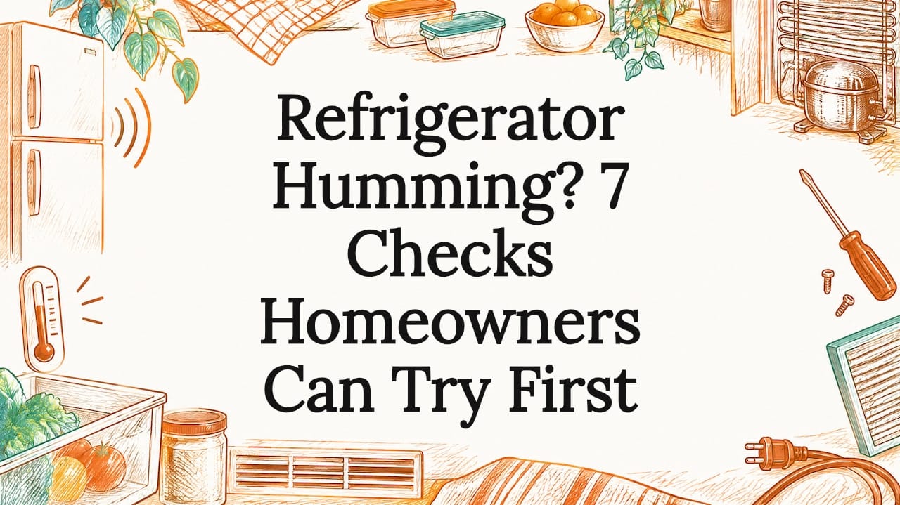 Hand drawn refrigerator title card illustration