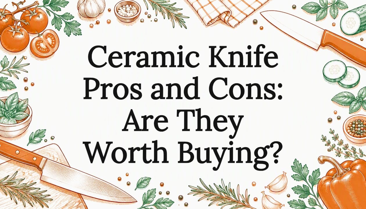 Ceramic knife article title card illustration