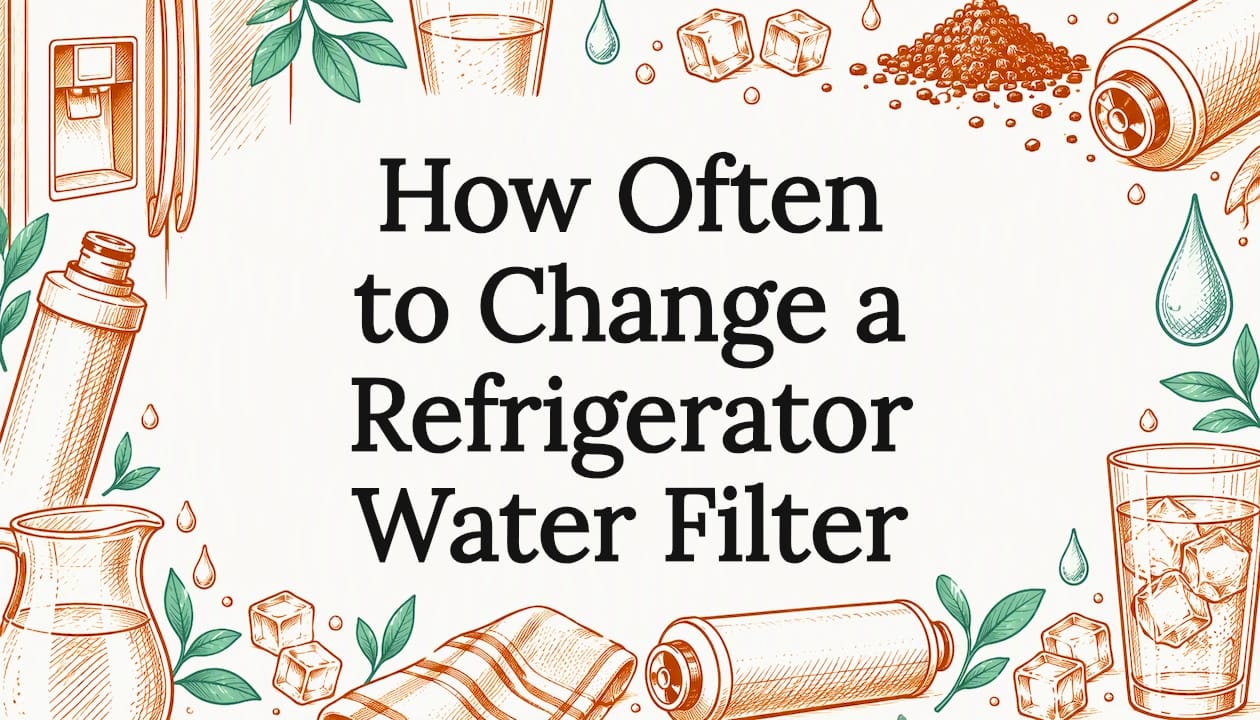 Sketches of a filter, water, and ice