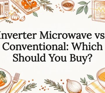 Hand drawn microwave themed article title card