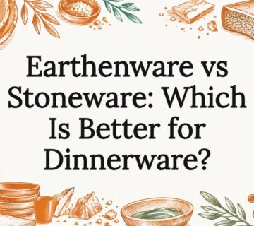 Hand drawn ceramic dinnerware title card